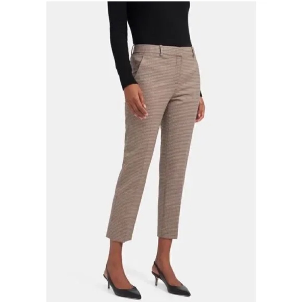 Zara Houndstooth Brown Chinos
